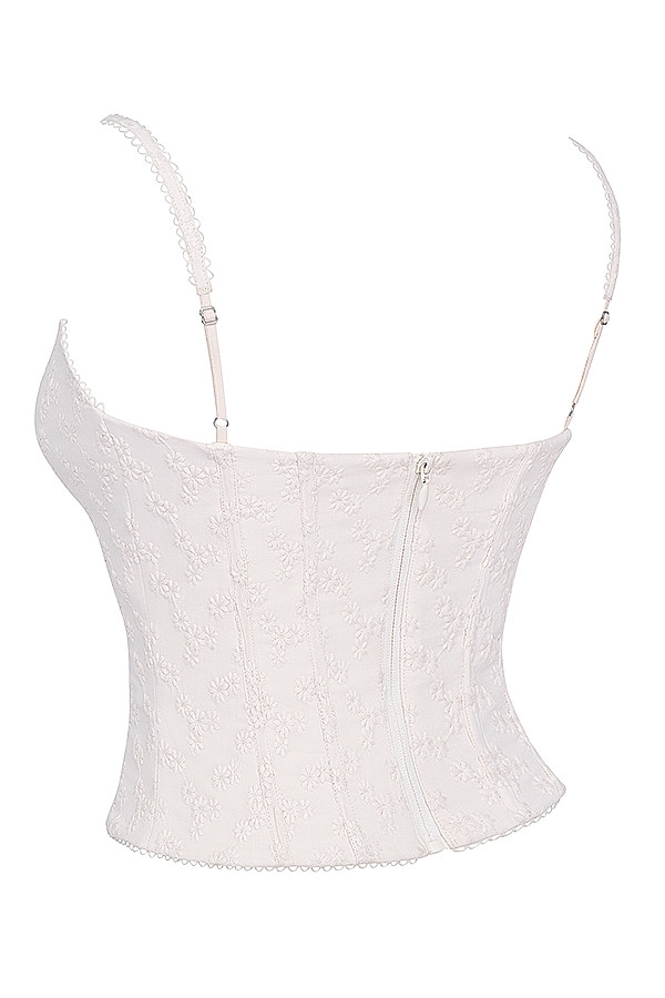 Mistress Rocks Oat Broderie Corset - SALE — image 10