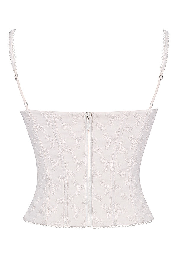 Mistress Rocks Oat Broderie Corset - SALE — image 11