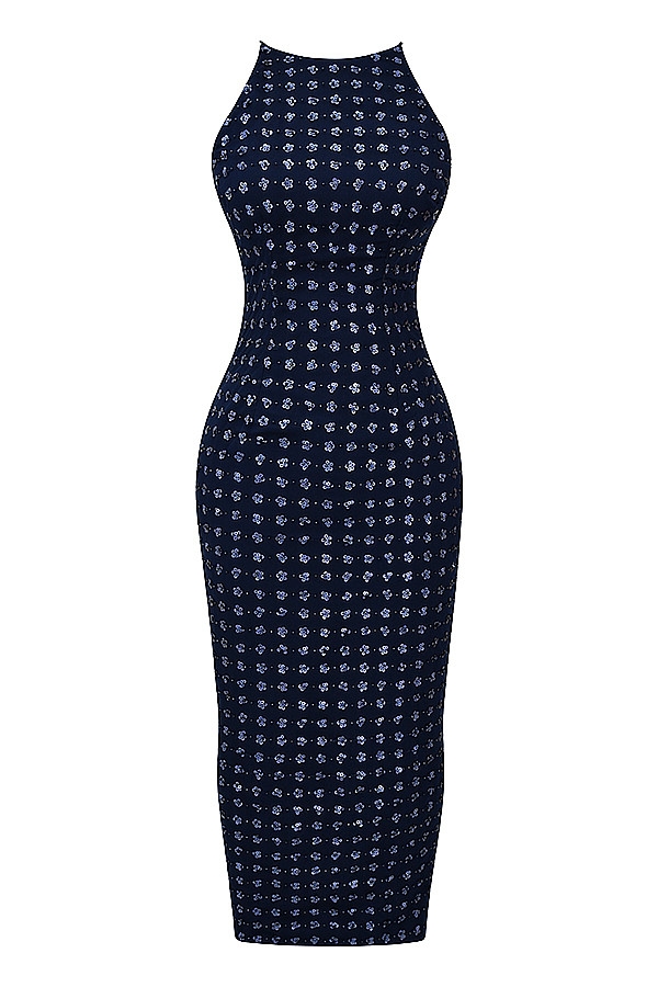Mistress Rocks Marine Blue Beaded Midi Dress - SALE — image 12