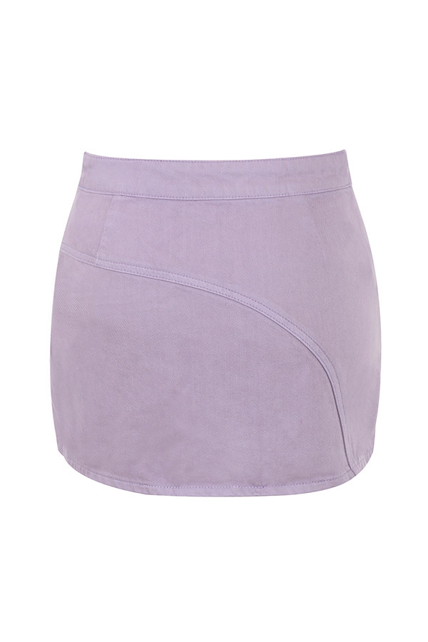 Mistress Rocks Lavender Denim Mini Skirt - SALE — image 12