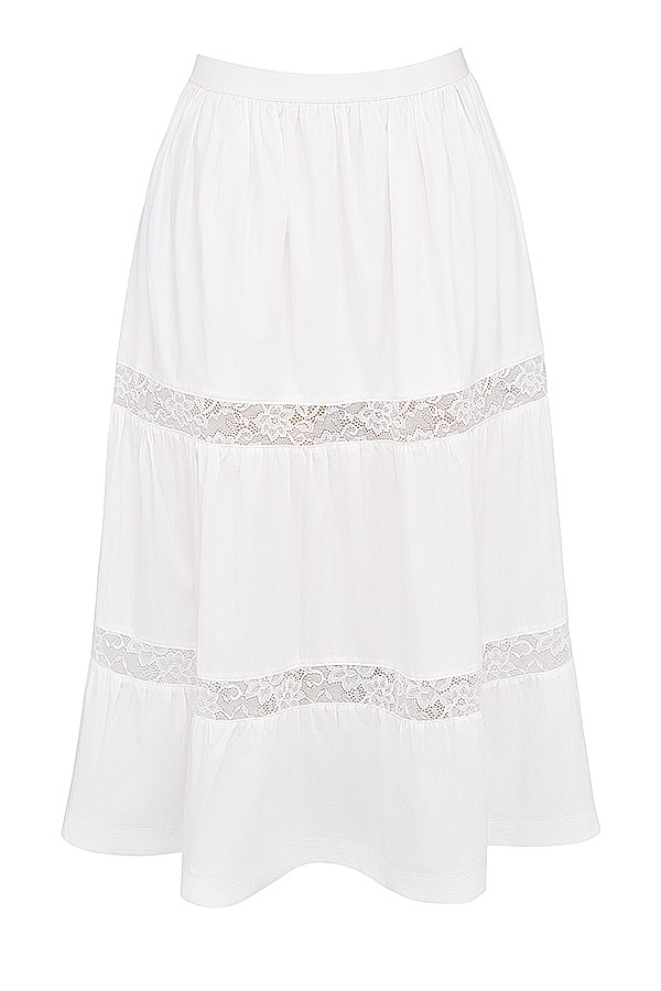 Mistress Rocks White Panelled Midi Skirt - SALE — image 11
