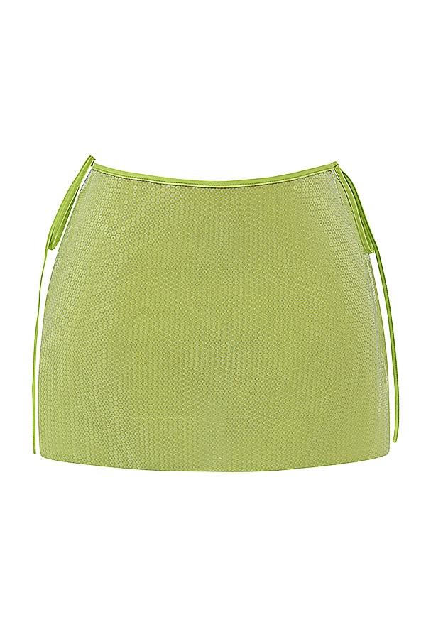Mistress Rocks Lime Sequin Mini Skirt - SALE — image 12