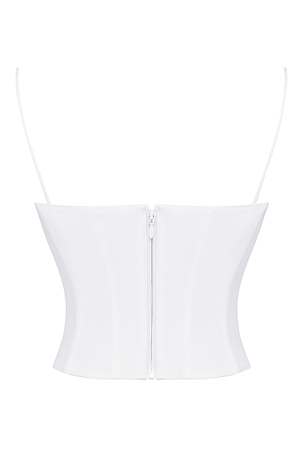 Audette  White Structured Corset — image 14