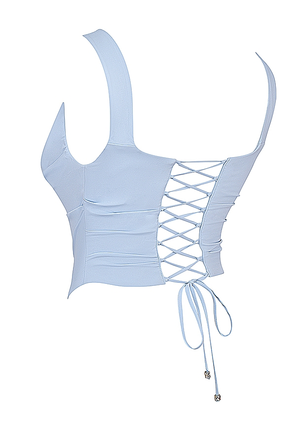Una  Soft Blue Corset — image 14
