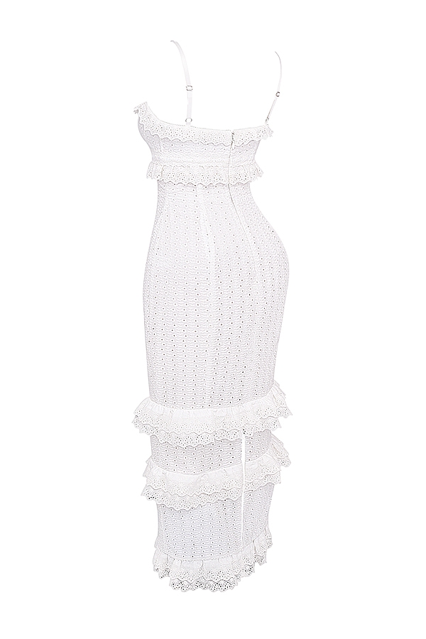 Eve  White Broderie Maxi Dress — image 15