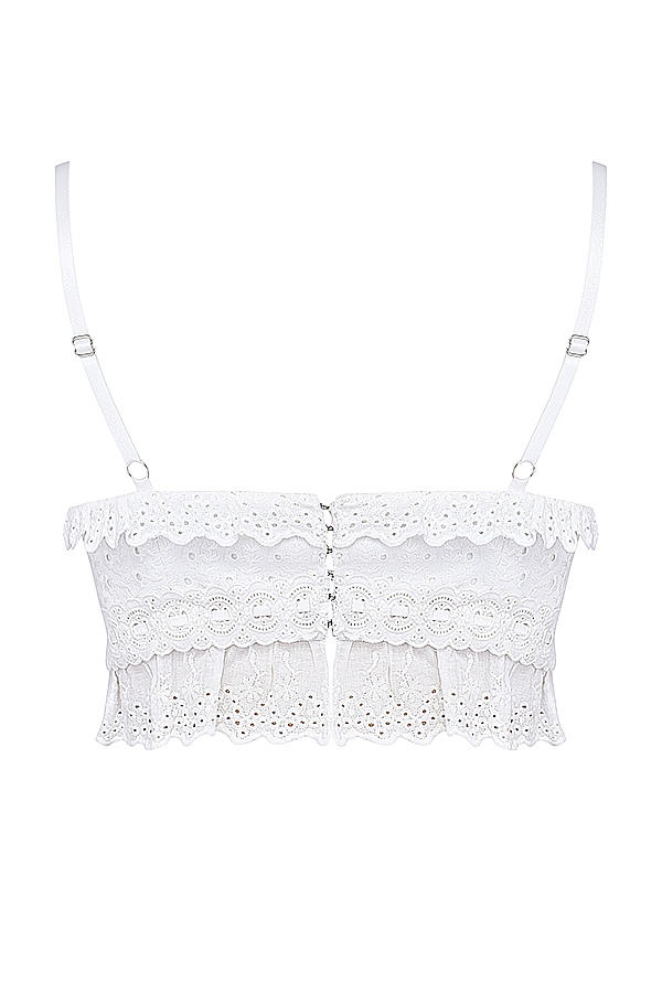 Federica  White Broderie Anglais Bralette Top — image 18