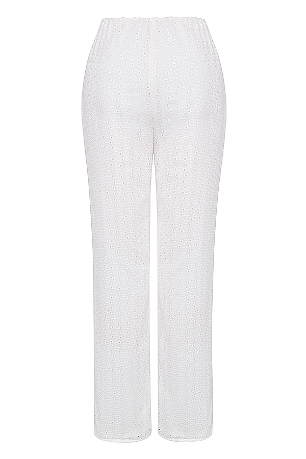 Frankie  White Broderie Anglais Trousers — image 17