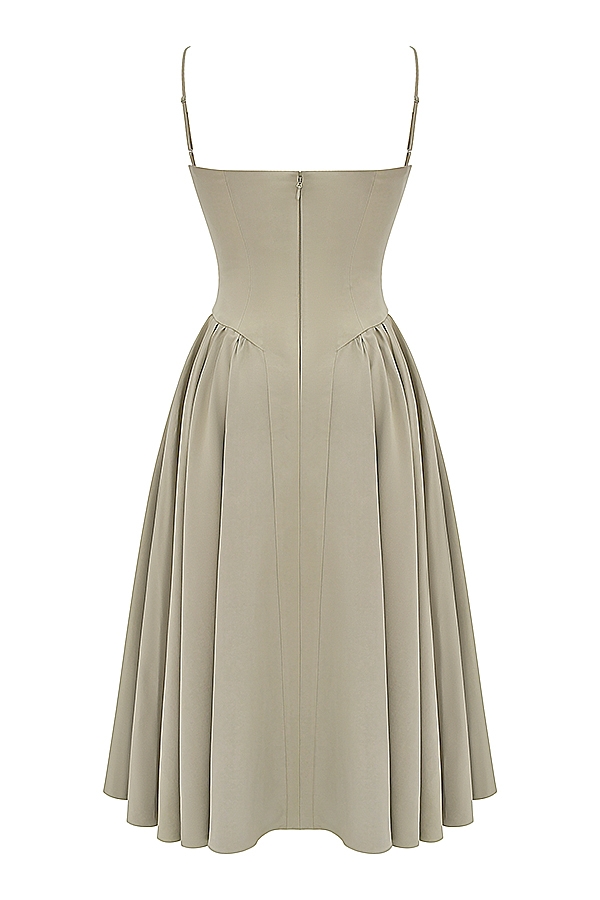 Samaria  Taupe Corset Sundress — image 21