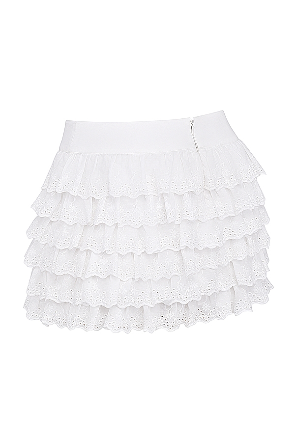 Fifi  White Layered Mini Skirt — image 14