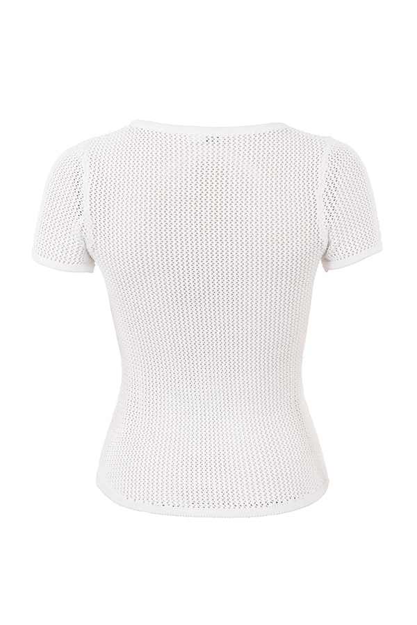 Yves  White Knit Top — image 15