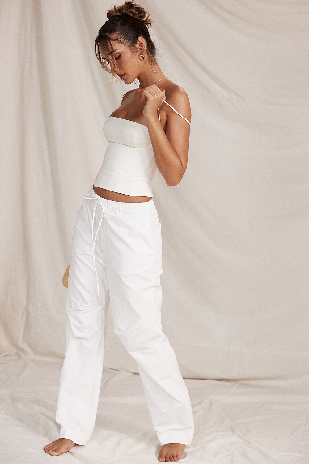 Luna  White Cargo Trousers — image 10