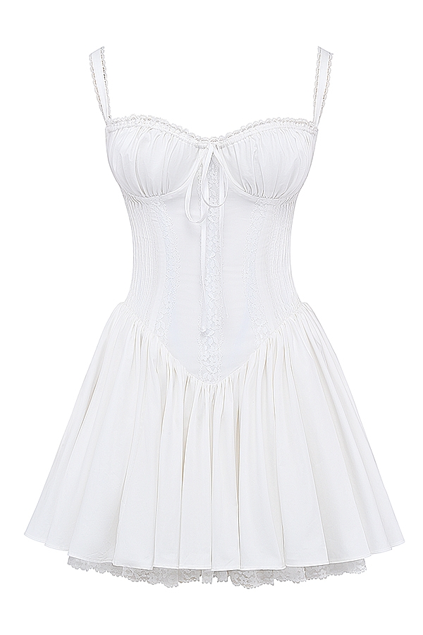 Pietra  White Corset Mini Dress — image 19