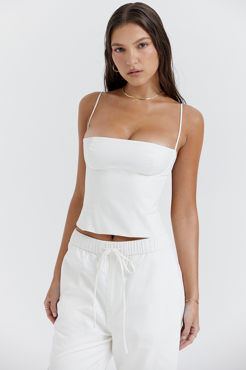 Audette  White Structured Corset — image 5