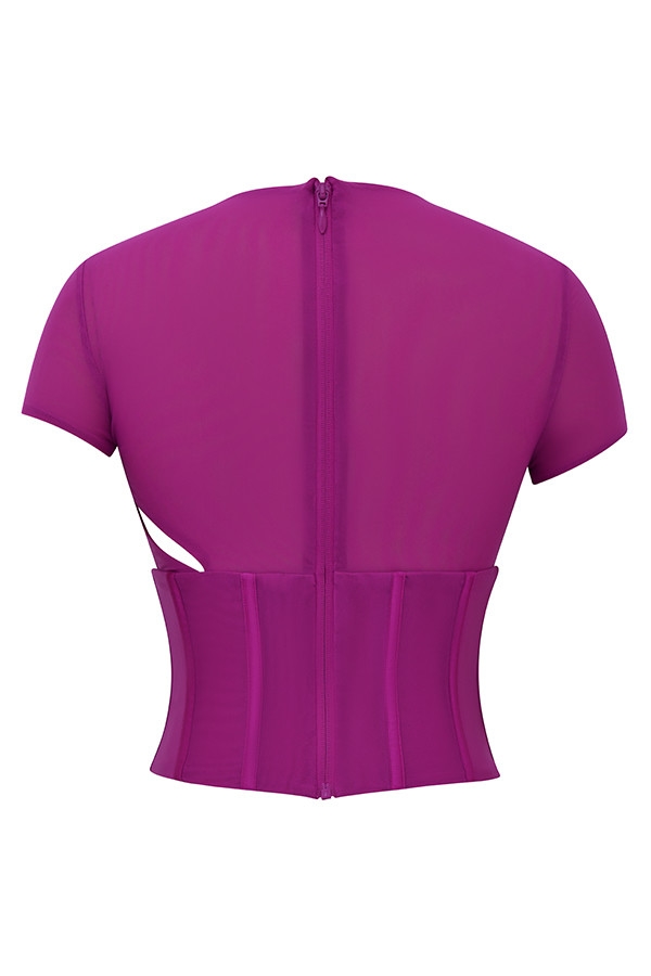 Mistress Rocks Magenta Cutout Corset - SALE — image 12