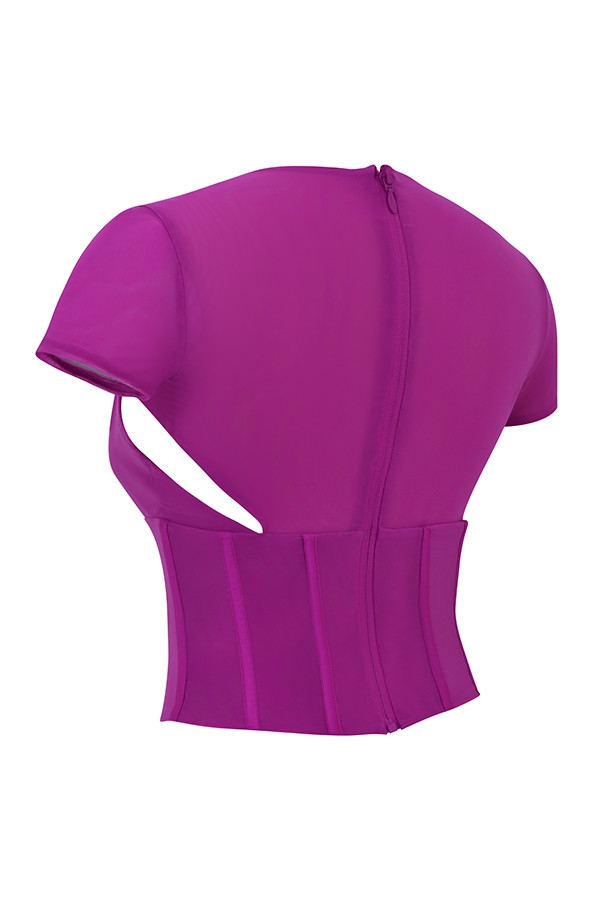 Mistress Rocks Magenta Cutout Corset - SALE — image 11