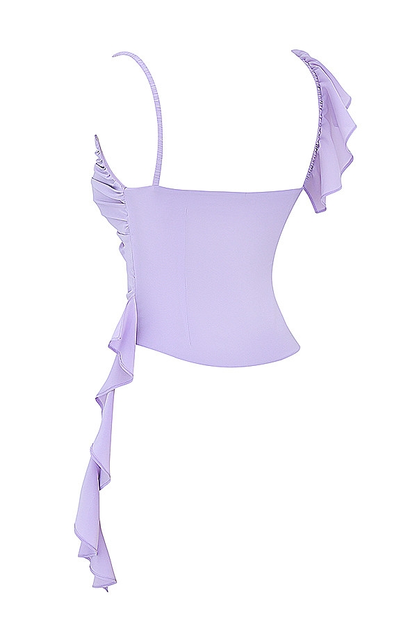 Mistress Rocks Lavender Asymmetric Gathered Top - SALE — image 13