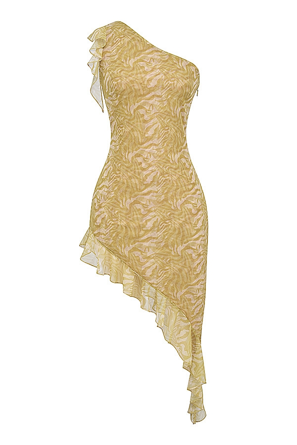 Mistress Rocks Glimmer Print Ruffle Midi Dress - SALE — image 11
