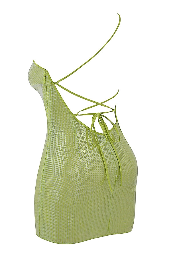 Mistress Rocks Lime Sequin Mini Dress - SALE — image 12