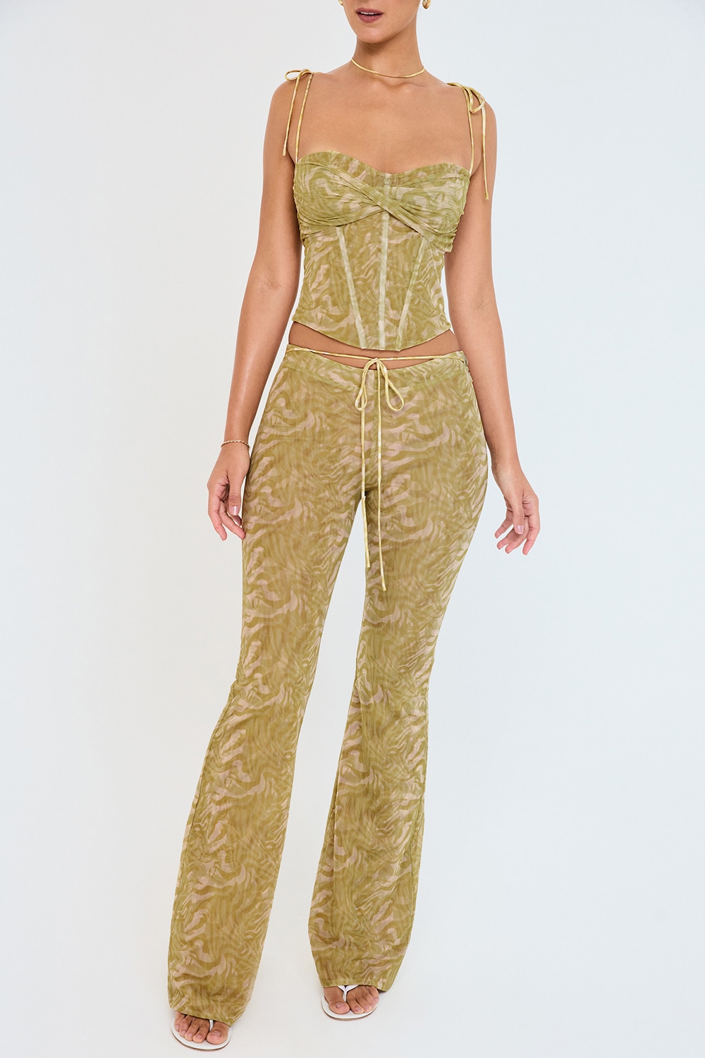 Mistress Rocks Olive Print Trousers - SALE — image 5