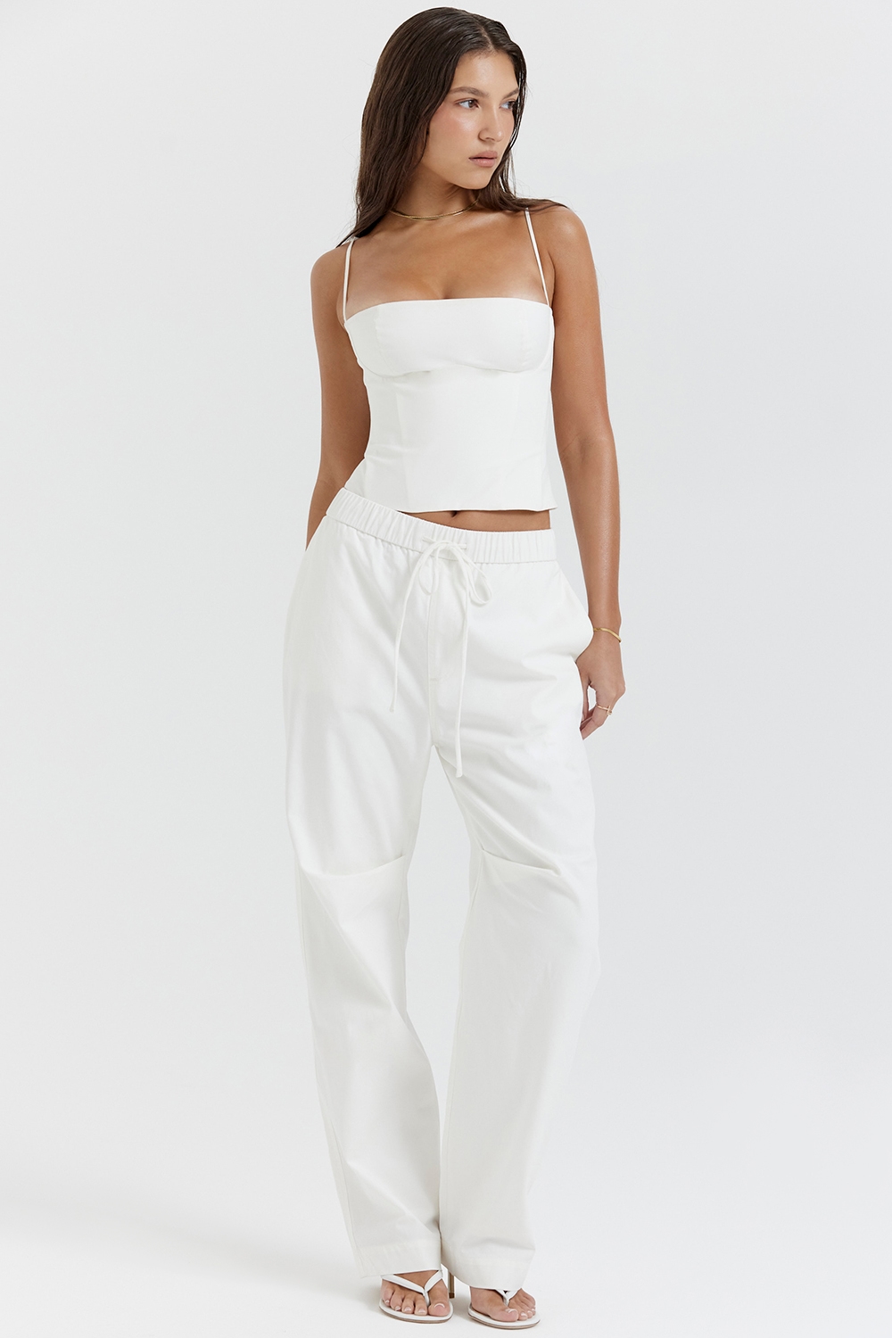 Luna  White Cargo Trousers — image 5