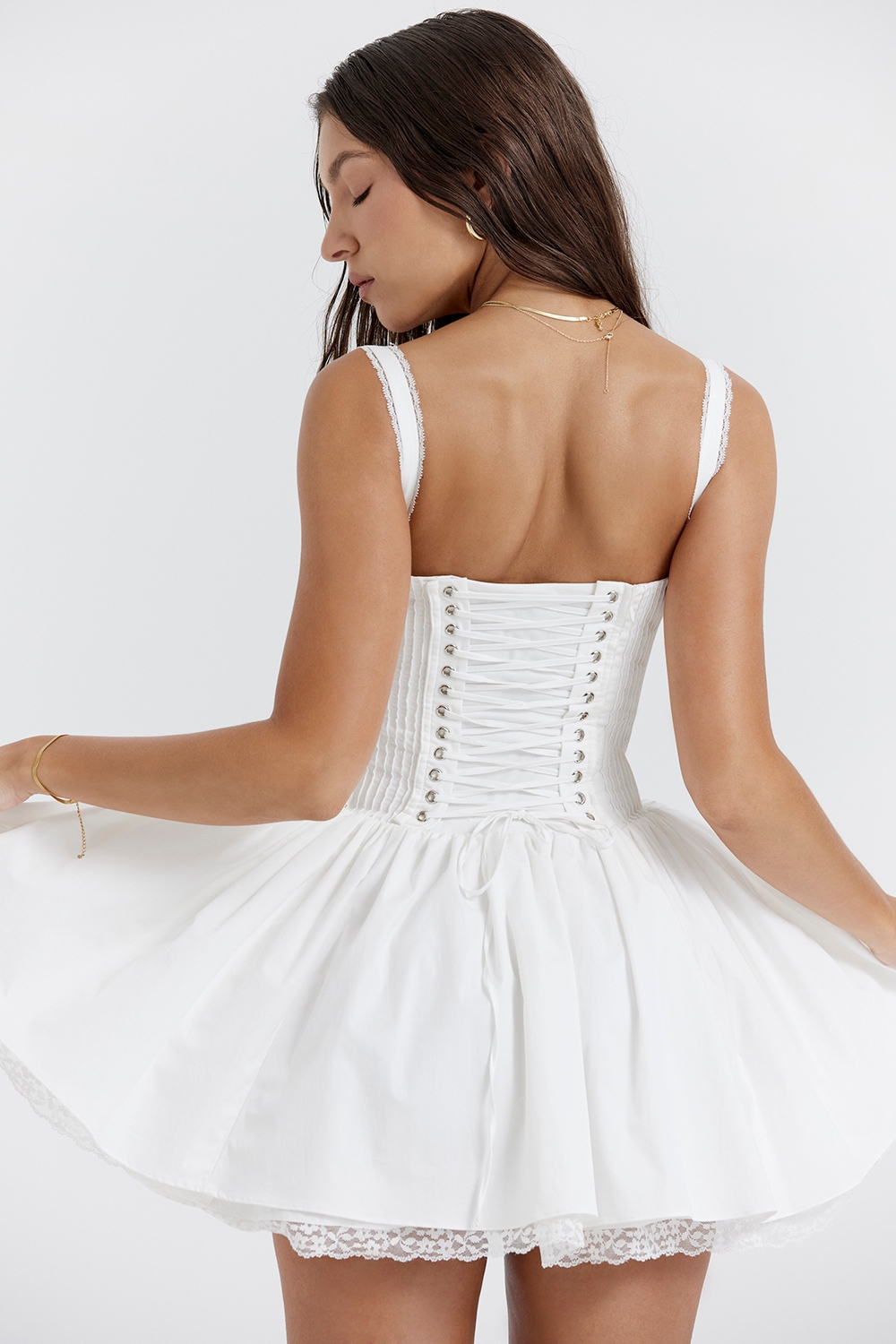 Pietra  White Corset Mini Dress — image 11