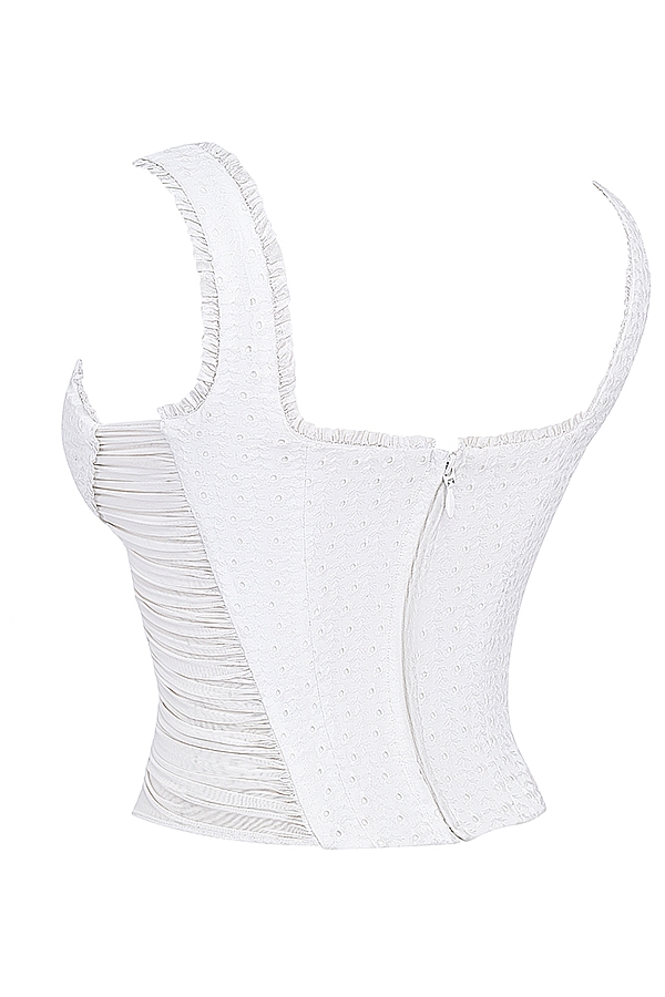 Catalina  White Broderie Anglais Corset — image 15