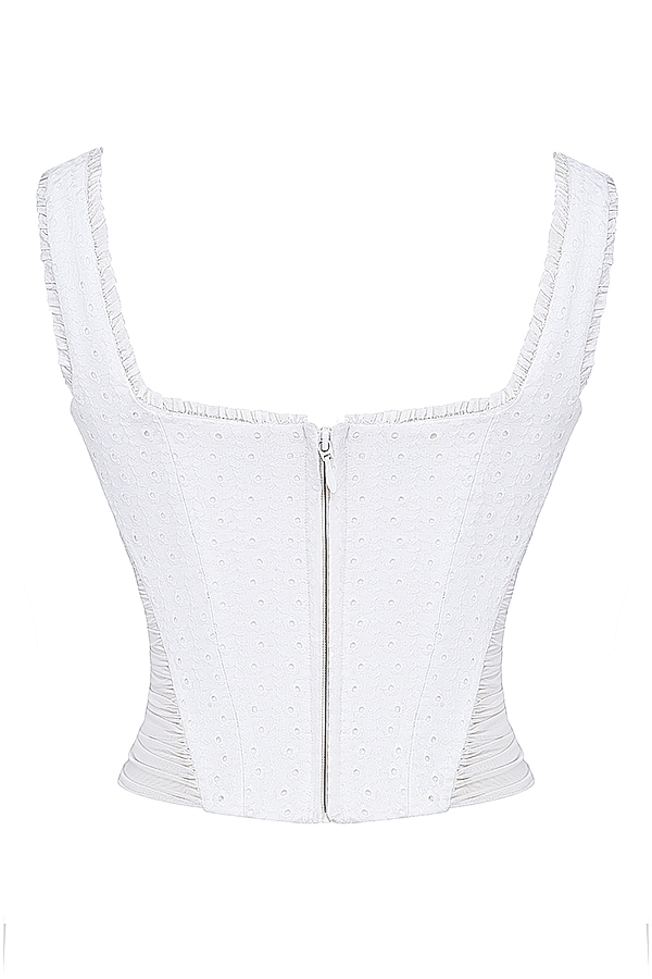 Catalina  White Broderie Anglais Corset — image 16