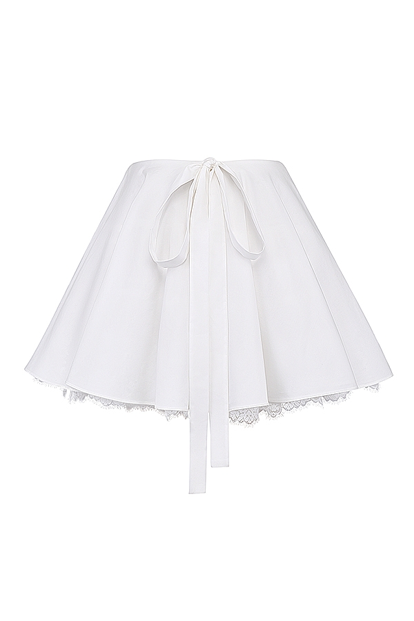 Nahla  White Bow Mini Skirt — image 14