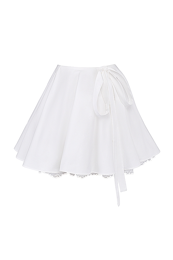 Nahla  White Bow Mini Skirt — image 13