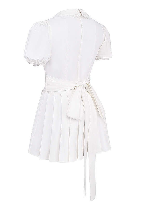 Piera  White Pleated Mini Dress — image 15