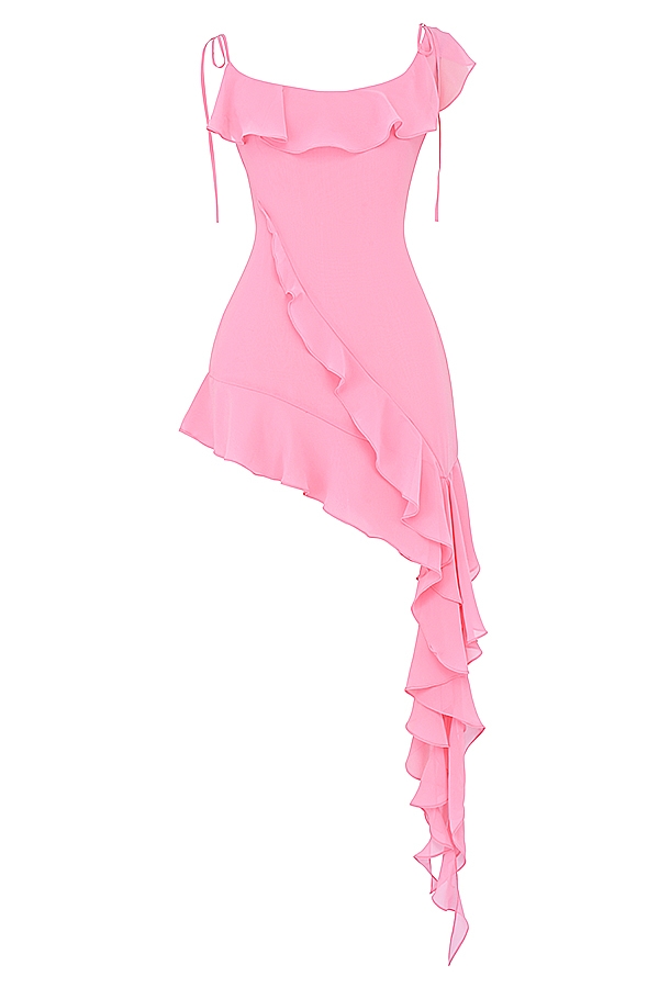 Marcia  French Pink Ruffle Mini Dress — image 15