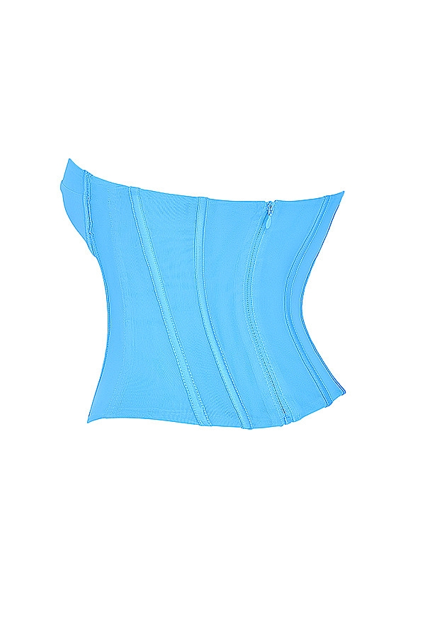 Mistress Rocks Aqua Strapless Corset - SALE — image 12