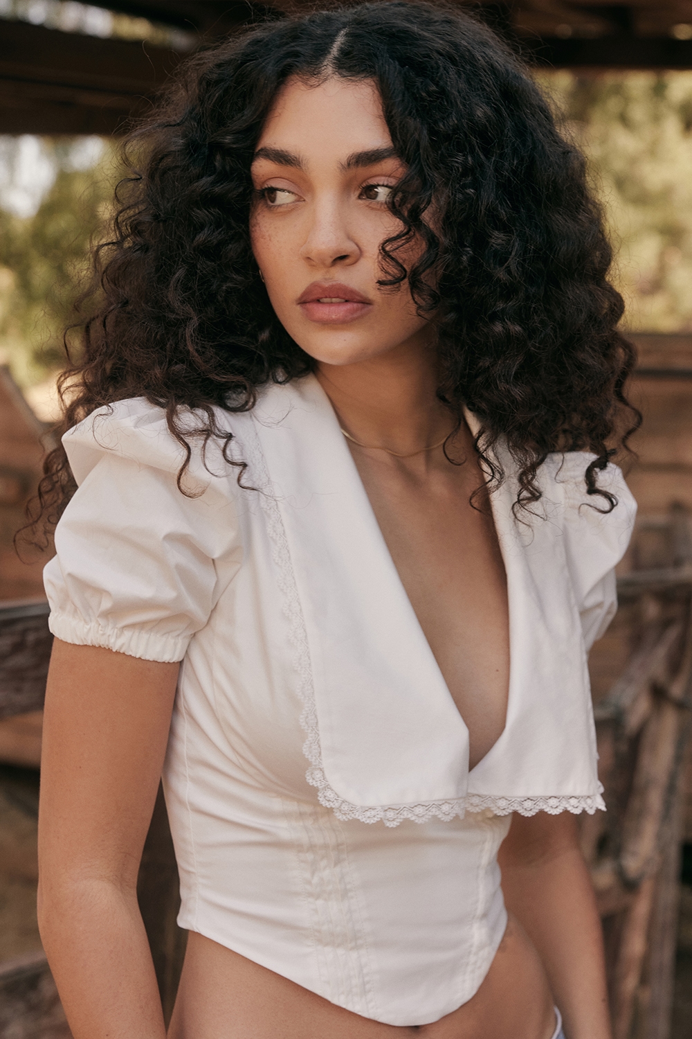 Augusta  White Pin Tuck Top — image 2