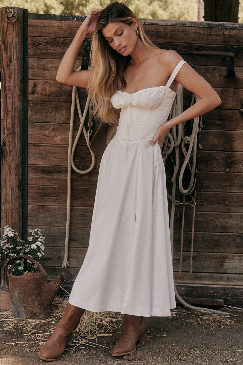 Carmen  White Bustier Sundress — image 13