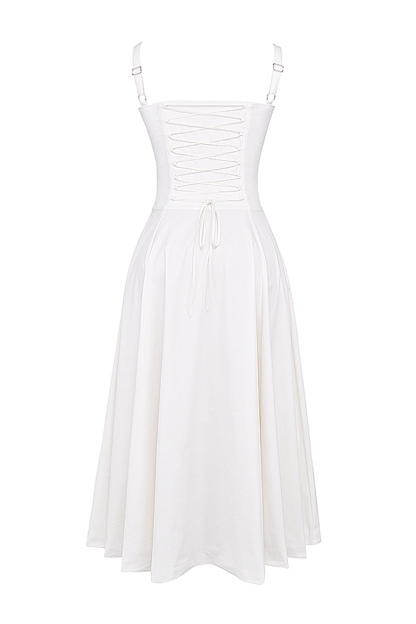 Carmen  White Bustier Sundress — image 19