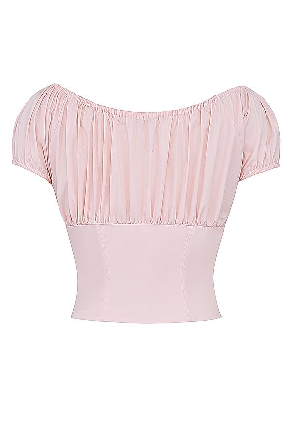 Kitty  Baby Pink Gathered Top — image 13