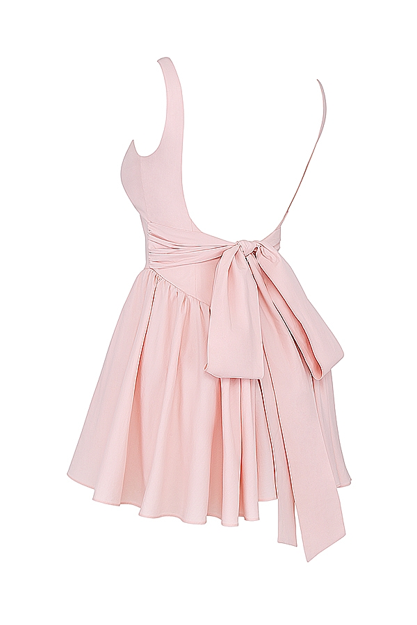 Florianne  Soft Peach Bow Mini Dress — image 15