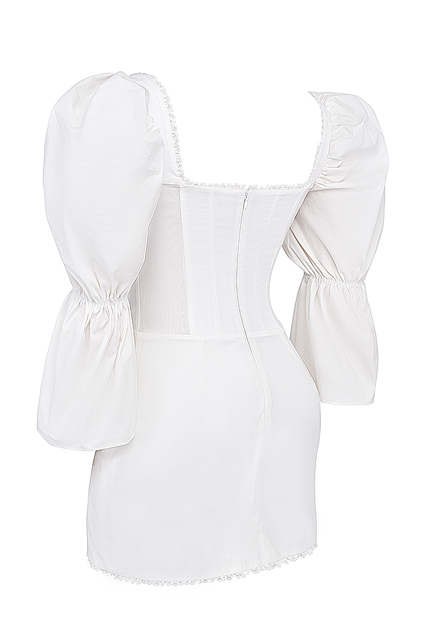 Matilda  White Puff Sleeve Corset Dress — image 16