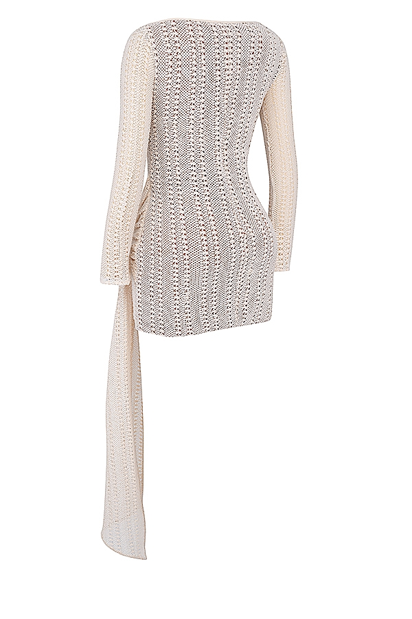 Carmelita  Natural Knit Lace Up Dress — image 18