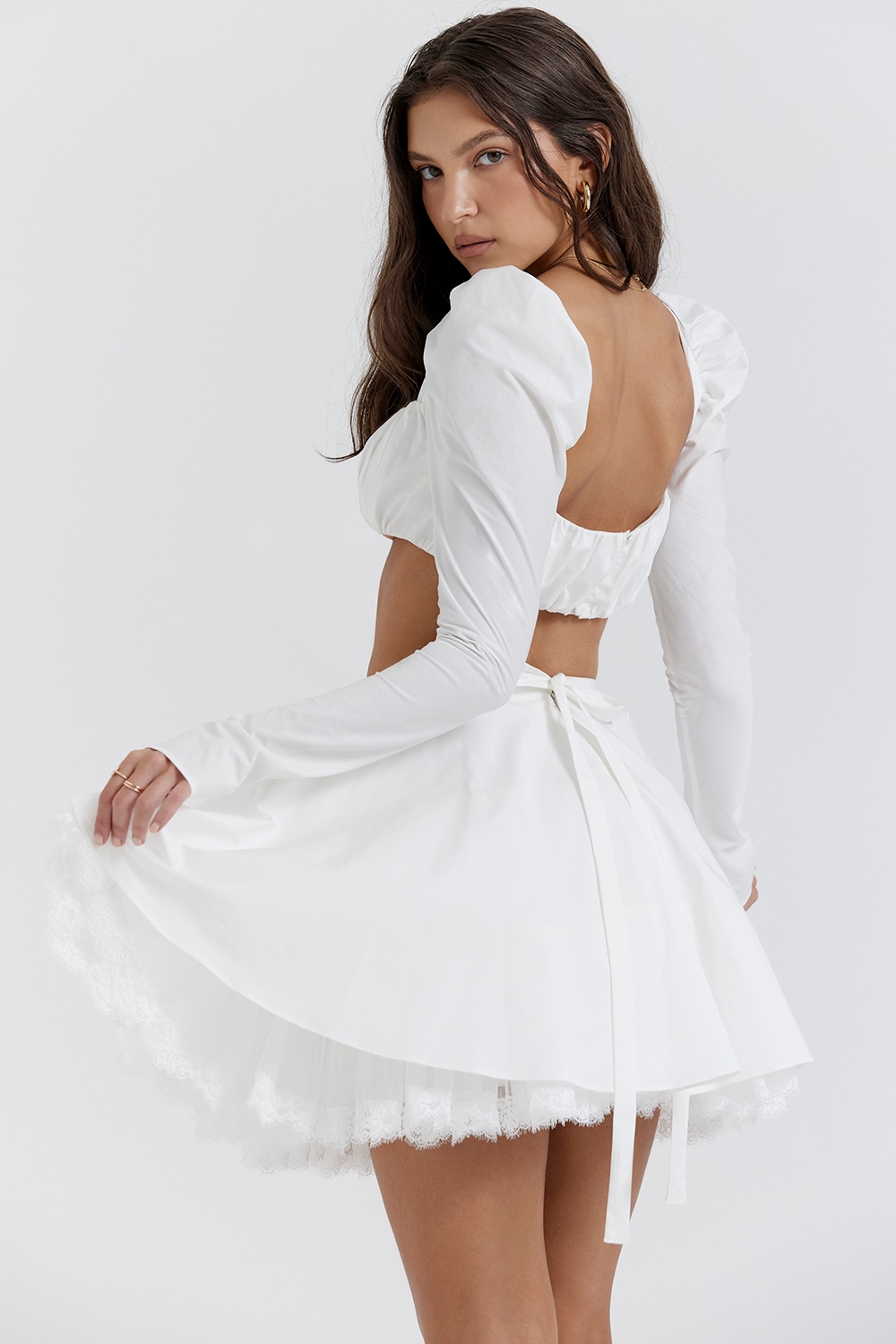 Nahla  White Bow Mini Skirt — image 9