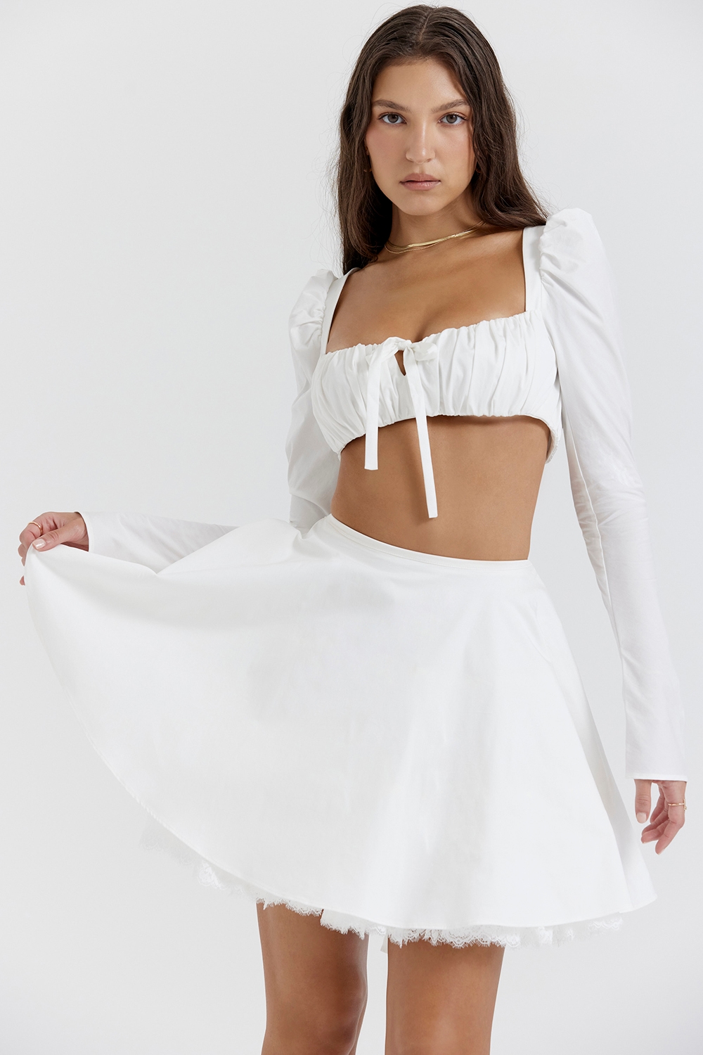 Shira  White Puff Sleeve Top — image 5