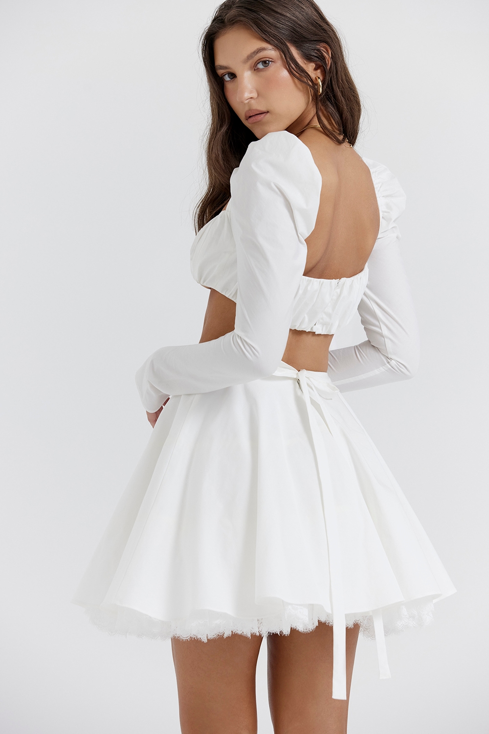 Shira  White Puff Sleeve Top — image 9
