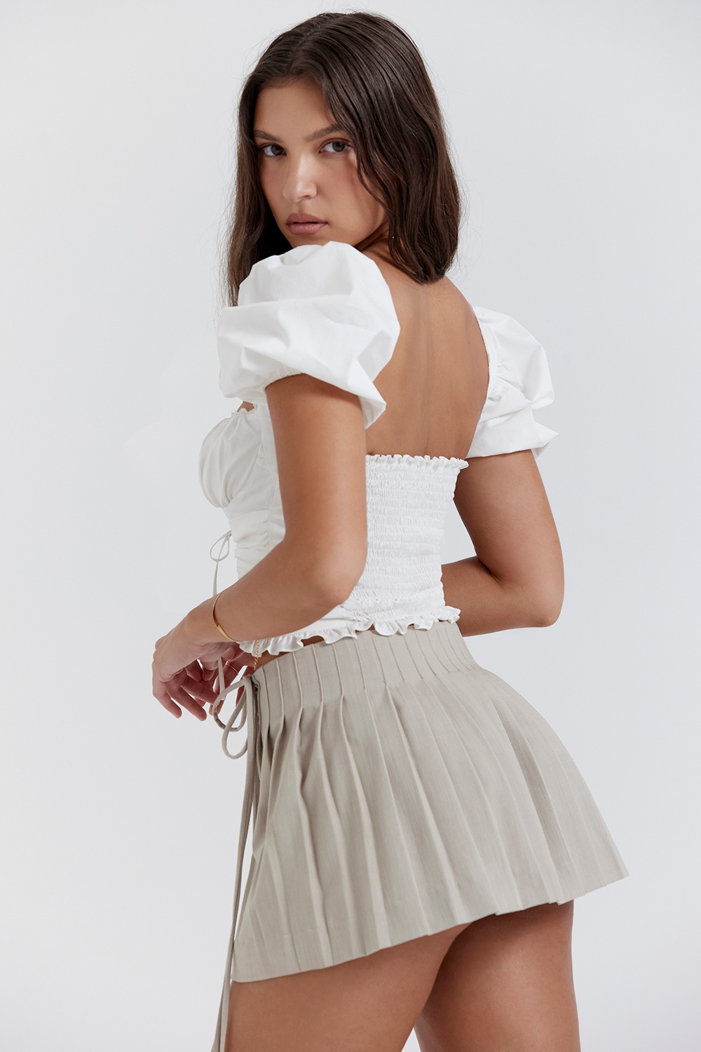 Tatum  Stone Pleated Wrap Mini Skirt — image 10