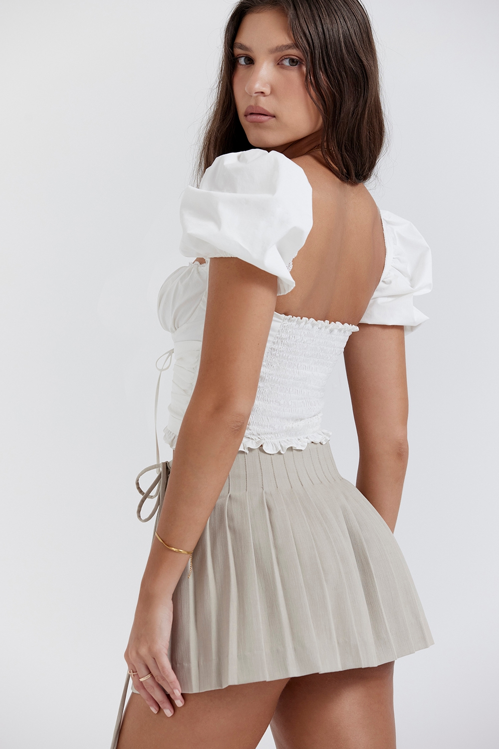 Tatum  Stone Pleated Wrap Mini Skirt — image 9