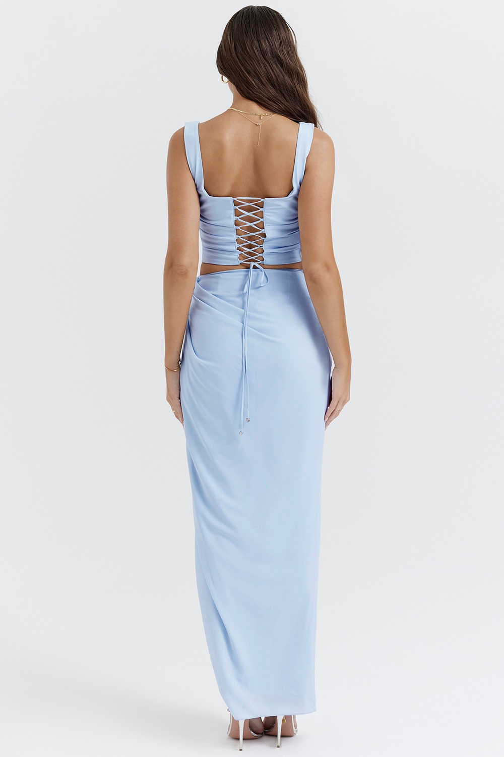 Vesper  Soft Blue Maxi Skirt — image 9