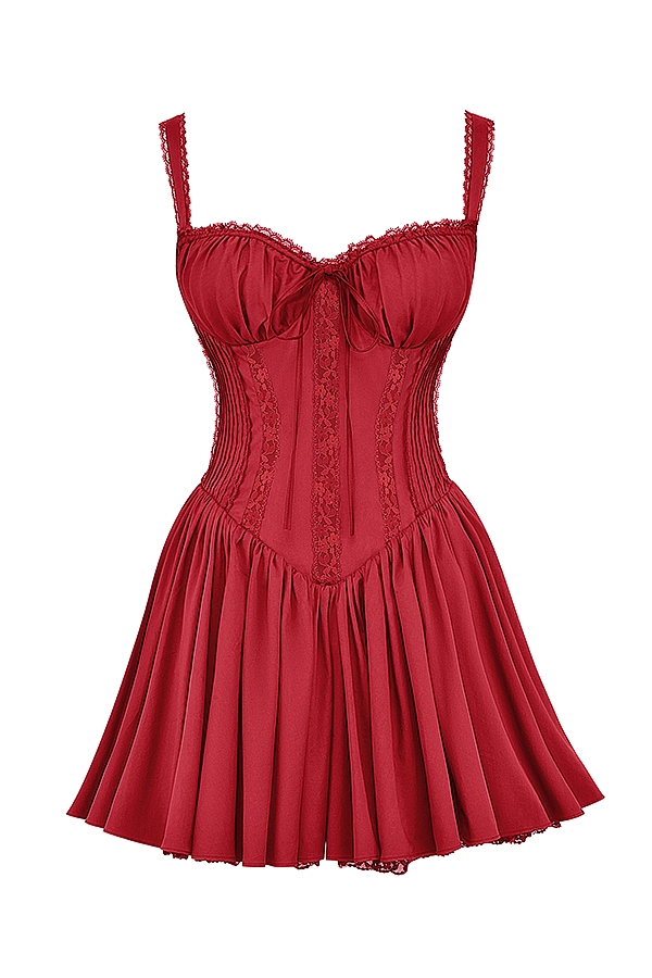 Pietra  Cherry Corset Mini Dress — image 16