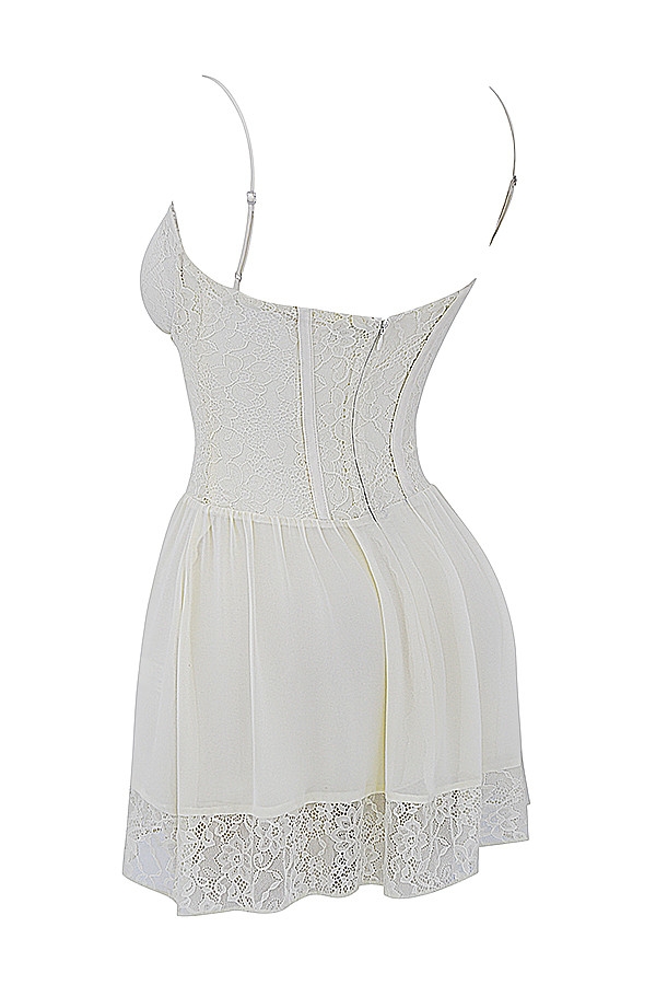 Mistress Rocks Ivory Lace Mini Dress - SALE — image 13