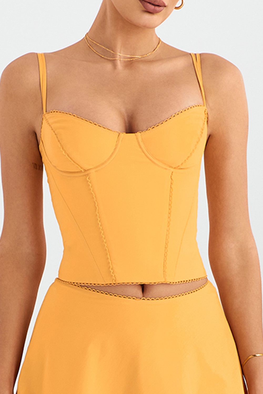 Mistress Rocks Tangerine Structured Corset - SALE