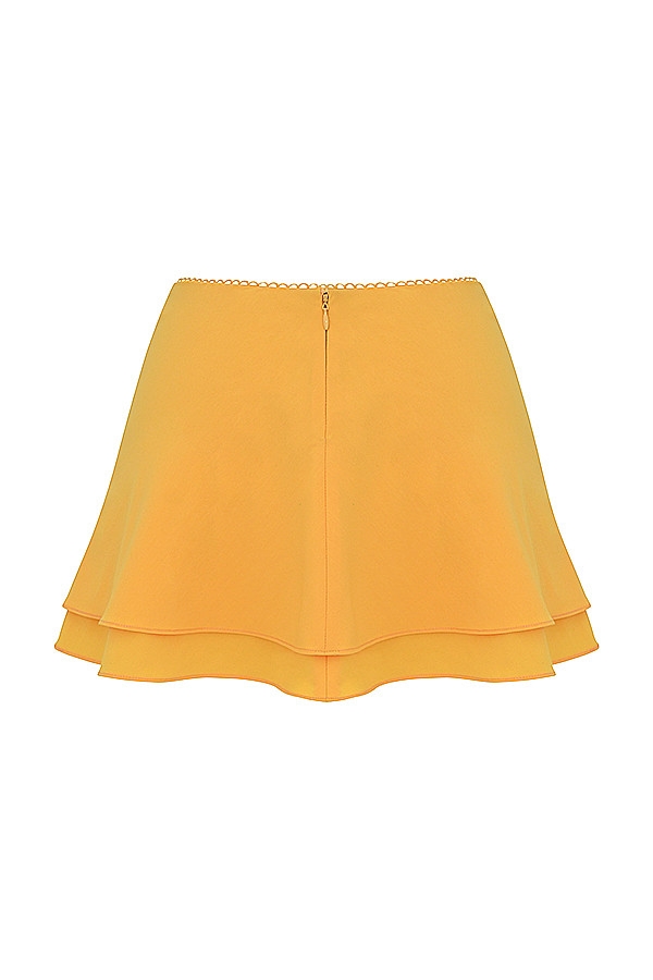 Mistress Rocks Tangerine Floaty Layered Mini Skirt - SALE — image 14