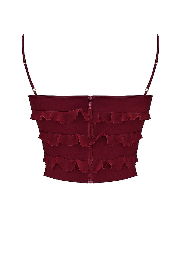 Mistress Rocks Sangria Frill Corset - SALE — image 10